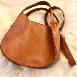 Madewell The Sydney Leather Crossbody Bag in Burnished Caramel Brown
